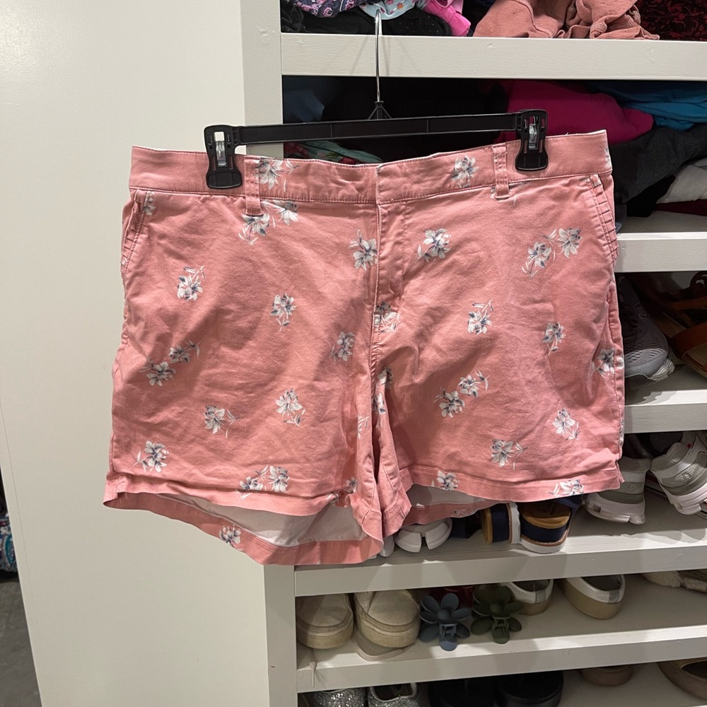 Lane Bryant Pink Shorts with Floral Print